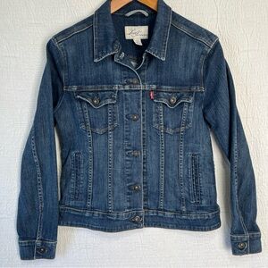 Levis San Francisco Womens Large Jean Jacket Stretch Denim Button Up 2011 Coat L